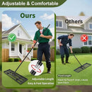 Lawn Leveling Rake-17"x10" Heavy Duty Leveler Reinforced Landscape Tool, Steel Golf Rake with Serrated Edge & Smooth Plate for Level Soil Compost Sand Grass Dirt Yard Garden 6.5FT Adjustable Handle by GreenHaven Gardens