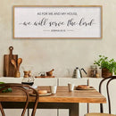 LuZhiQiang As For Me And My House We Will Serve The Lord Wall Decor Sign 40"X15" Bible Verse Religious Scripture Wall Art (Wood) by CozyNest Decor
