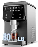 Nugget Ice Maker Machine 80LB/24H, Ice Makers Countertop 6 LB Ice Storage, Chewable Pellet, Ice Water, Self-Cleaning Function for Home/Office/Party/RV by CozyNest Decor
