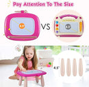 Smasiagon Toddler Girl Boy Toys,Magnetic Drawing Board for Toddlers 1-3,Early Learning Doodle Board Writing Painting Sketch Pad, Birthday Easter Valentines Day Gifts for Kids(Deep Pink) by TinyTreasures Baby Boutique