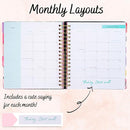 2025-2026 Monthly Large Planner- Daily, Weekly & Monthly Organizer with 3 Pens & Stickers - Organized Chaos Pink, January 2025 to June 2026, Stylish & Durable by TinyTreasures Baby Boutique