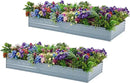 2 Pack 6x3x1FT Galvanized Raised Garden Beds Kit Outdoor Metal Gardening Planter Box for Vegetable Elevated Flower Herbs,Gray by GreenHaven Gardens
