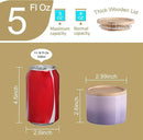 Sweejar Kitchen Canisters Ceramic Food Storage Jar, Stackable Containers with Airtight Seal Wooden Lid for Serving Ground Coffee, Tea, Sugar, Spice and More - 5 Fl Oz(Gradient Purple) by CozyNest Decor