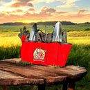 7pc Stainless Steel Heavy Duty Tool Set with Non-Slip Rubber Grip, Garden Gloves and Storage Tote Bag by GreenHaven Gardens