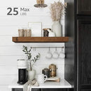 QEEIG Floating Shelves for Wall Bathroom Shelf Bedroom Kitchen Living Room Farmhouse Small Book Shelf 16 inch Set of 2, Brown (015-BN2) by CozyNest Decor