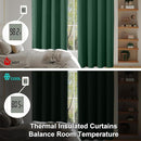 Simplebrand Ava Ever Green Blackout Curtains for Bedroom 90 Inches Long 2 Panels Set, Solid Privacy Energy Saving Living Room Window Treatment Curtains Blackout Drapes, W50 x L90 Inch, Ever Green by TinyTreasures Baby Boutique