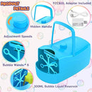 Bubble Machine, 18000+ Bubbles Per Minute Bubble Maker Blower for Kids Toddlers with 2 Speeds,6 Wands,Operated by Batteries or Plug-in for Outdoor/Indoor Birthday Parties,Wedding (Blue) by TinyTreasures Baby Boutique