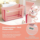 Collapsible Baby Bathtub Foldable Bathtub for Toddler Portable Large Foldable Bath Tub Bathtub for Kids Petite with Thermometer and Storage Basket (Pink) by TinyTreasures Baby Boutique