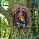 Whimsical Fairy Garden Gnome Statue, Tree Faces Decor Outdoor -5.9 Inch, Funny Garden Tree Decoration,Ideal Patio Yard Lawn Porch Decoration by CozyNest Decor