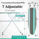 Ironing Board,Full Metal Construction| Height Adjustable, 43" X 13" W/with Iron Rest Heat & Scorch Resistant Fabric, Anti-Skid Feet, Heavy Duty| Easy to Fold by CozyNest Decor