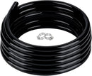 1" id - 25ft Black Vinyl Tubing Flexible PVC Tube Hybrid Hose Transfer Water Fuel Gas for Pond Fountain Garden Waterfall, Durable and Safe, with 2 Hose Clamps by GreenHaven Gardens