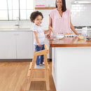 Wooden High Chair for Toddlers, Adjustable Feeding Chair with Removable Cushion for Child, High Chair Grows with Kid for Dining, Studying, Step Tool(Natural Color) by TinyTreasures Baby Boutique