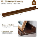 Floating Picture Ledge Shelves 72 Inch Solid Oak Wood Set of 2, Rustic Wall Storage Shelves with Lip, Kids Bookshelf, Photo & Picture Ledge Shelves for Bedroom, Living Room, Kitchen by CozyNest Decor