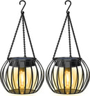 UBright 2 Pack 15" Solar Lights Outdoor Decorative Metal Solar Lanterns Outdoor Waterproof Hanging Lights for Outside Lanterns for Garden Yard Patio by GreenHaven Gardens