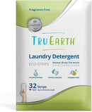 Tru Earth Platinum - Heavy Duty Laundry Detergent Sheets - Up to 64 Loads (32 Count), Fragrance Free - Ultra-Concentrated Strips Formula - Eco-Friendly Laundry Sheets by CozyNest Decor