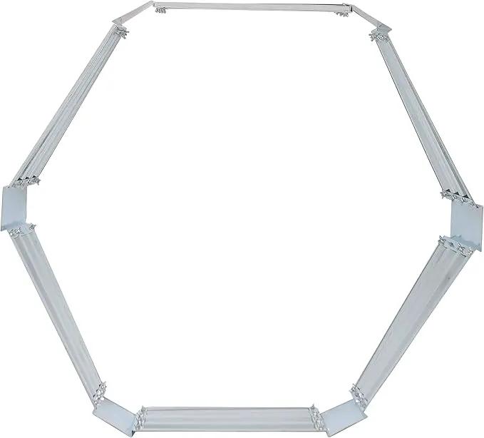 Sunnydaze 11.75" H Raised Metal Garden Bed - Galvanized Raised Garden Bed Outdoor for Vegetables and Flowers - Silver - Hexagon, photo 9 of 9