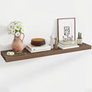 48 Inch Floating Shelves, 12 Inch Deep Floating Shelves for Wall, Floating Shelf with Invisible Brackets, Deep Shelves for Bathroom, Bedroom, Living Room, 1 Pack, Walnut by CozyNest Decor