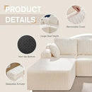Hobestluk Modular Sectional Sofa Couches 108" L-Shape Couch 3 Seat Modular Sofa Memory Foam Sectional Couches for Living Room, Boneless Couch with Oversized Chaise (White, Left Facing) by CozyNest Decor