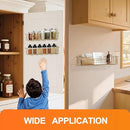 Spice Rack, 4-Pack Seasoning Organizer Wall Mount for Kitchen Storage Organization, Spice Holder Shelf Saving Space for Cabinet, RV, Pantry, Gold by CozyNest Decor