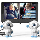 GROWNSY Dual Car Camera Baby Monitor, 7" 1080P AHD Car Camera for 2kids, Backseat Mirror for Baby Rear Facing with Infrared Night Vision, Easily Observe Baby's Every Move by TinyTreasures Baby Boutique