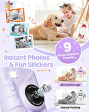 Kids Camera Instant Print for Girls Ages 3-14, 3-inch HD Screen Camera for Kids with Printing Paper, 1080P Digital Toddler Toys for 4 5 6 7 8 9 10 11 12 Years Old (Purple) by TinyTreasures Baby Boutique