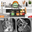 Godboat Dish Drying Rack, 2-Tier Dish Rack with Auto-Drain & Mat, Dish Racks for Kitchen Counter, Dish Drainer with Knife, Fork & Cup Rack, Gifts for Women, Mothers Day, Cool Stuff & Kitchen Gadgets by CozyNest Decor