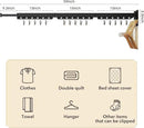 Wall Mounted Clothes Hanger, Aluminum Clothes Drying Rack, Space Saver, Retractable, Windproof Holes, with Clips by CozyNest Decor