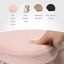 B FSOBEIIALEO Storage Ottoman Cube, Flowers Shaped Ottomans with Storage Foot Stool Footrest for Lving Room, Boucle Ottoman Seat for Dorm Room,Faux Teddy Fur, Pink 12.6"x12.6"x12.6" by CozyNest Decor