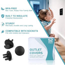 52 Pack Black Safety Outlet Covers Baby Proofing, Electrical Socket Outlet Plugs 3-Prong Child Proof for Kids House by TinyTreasures Baby Boutique