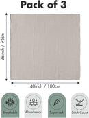 Muslin Swaddle Blankets for Newborn, 3 Pack Breathable Soft Receiving Blanket, Large 38 x 40 inches Swaddle Wrap Burping Clothes, Essentials Infant Shower Items, Toddler Gift (Bright Colors) by TinyTreasures Baby Boutique