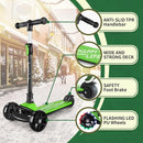 Besrey Kick Scooter for Kids Ages 3-10, 3-Wheel Folding Scooter with Adjustable Height, LED Light Wheels, Extra Wide Deck for Outdoor Activities by TinyTreasures Baby Boutique