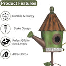 BAYN 57” Bird Houses Stake for Outside, Metal Watering Can Birdhouse Garden Stake Wild Bird Feeder Pole with Welcome Sign Outdoor Decorations for Patio, Backyard, Garden by CozyNest Decor