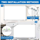 H-Qprobd 6'x4' Large Magnetic White Board Dry Erase Whiteboard with Aluminum Frame, 72"X48" Hanging White Boards for Wall with Long Pen Tray, Presentation Board for Office Classroom Home by TinyTreasures Baby Boutique