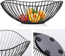 Metal Wire Fruit Basket, Black Fruit Bowl for Kitchen Counter, Fruit Holder Stand Storage Baskets for Countertop, Home Decor, Table Centerpieces, Vegetable Bowls for Fruits, Veggies, Snacks (Black) by CozyNest Decor