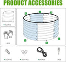 SnugNiture 3 Pcs 2x2x1ft Round Galvanized Raised Garden Bed Kit Outdoor, Metal Planter Box for Planting Plants Vegetables, Green by GreenHaven Gardens