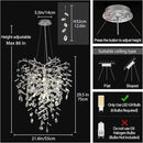 Silver Crystal Tree Branches Chandelier,21 Inchs 6 Lights Modern Round K9 Crystal Chandeliers for Dining Room, Bedroom, Living Room, Foyer,Kitchen Island,Bathroom by CozyNest Decor