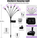 Solar Garden Lights Outdoor, Waterproof Solar Powered Lights for Yard Pathway Patio, Swaying Lawn Decor as Gardening Gifts for Women Holiday (Purple, 6 Pack 36 LED) by CozyNest Decor
