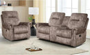 EBELLO 2 Pieces Reclining Couch Furniture Set for Living Room, 1 Seat Power Recliner Chair and a Manual Loveseat with Center Console, Hidden Storage and Cup Holders, Brown by CozyNest Decor