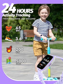 Kids Smart Watch Girls Boys, Smart Girls Watch for Kids Smart Watch Gifts for 4-16 Years Old with Sleep Mode Multiple Sports Modes Pedometer Birthday Gift for Boys Girls (Purple) by TinyTreasures Baby Boutique