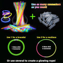 200 Pcs Glow Sticks Bulk Party Pack, 8'' Glow in the Dark Party Supplies, Glow in the Dark Light Up Sticks with Connectors, Party Favors for Birthday, Concert, Raves, Halloween, Christmas by TinyTreasures Baby Boutique