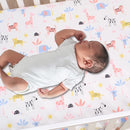 Lambs & Ivy Snuggle Jungle Pastel Safari Cotton Jersey 3-Piece Crib Bedding Set by TinyTreasures Baby Boutique