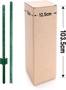 ARIFARO Sturdy Duty Metal Fence Posts 6 Feet assemblable,Pack of 10,No Digging Garden U Post for Wire Fencing Steel Poles for Yard, Outdoor by CozyNest Decor