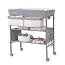 Baby Changing Table with Wheels, Maydolly Portable Foldable Changing Table, Waterproof Diaper Changing Station, Adjustable Height Changing Station, Mobile Nursery for Newborn and Infant (Grey) by TinyTreasures Baby Boutique