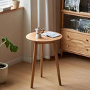 100% Solid Oak Small Tall Side Table, Mid Century Modern Coffee Table for Small Spaces, Living Room End Table with Stable Frame for Bedroom Couch, (Natural, 21.65" D x 21.65" W x 29.53" H) by CozyNest Decor