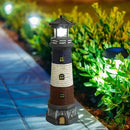 Solar Light Tower Lighthouse Night Light Solar Rotating Lighthouse Outdoor Lighthouse Ornaments Outdoor Solar Lantern Garden Decor Street Light Resin to Rotate by GreenHaven Gardens
