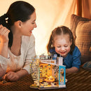 Rolife DIY Miniature House Kit Dora's Rooftop, Tiny House Kit for Adults to Build, Mini House Making Kit with Furnitures, Halloween/Christmas Decorations/Gifts for Family and Friends (Dora's Rooftop) by TinyTreasures Baby Boutique