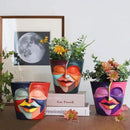 GUGUGO Abstract Rainbow Head Planter, Graffiti Face Planters Pots with Drainage, Flower Plant Pots for Indoor Plants, Unique Funny Pots for Plant Lover Gifts by GreenHaven Gardens