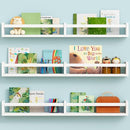 Large Nursery Book Shelves Wall Mounted for Kids Room, White Floating Nursery Bookshelf for Baby Girls Boys Bedroom, Toddler Kid Book Shelf for Classroom Library (32 Inch Long Set of 3) by TinyTreasures Baby Boutique