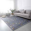Loartee Coral Velvet Area Rug - 1" Thick Memory Foam Baby Play Mat, Washable Toddler Carpet, Home Decor for Living Room, Nursery, Kids Bedroom, Astral Gray, 4'3"x6'3" by TinyTreasures Baby Boutique