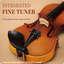 Fesley Violin Fiddle Beginner Set: 3/4 Matt Violin Kit for Student, Acoustic Violin with Hard Case, Solidwood Hand Made Starter Kit with Bow, Rosin, Shoulder Rest, Tuner, Extra Strings by TinyTreasures Baby Boutique